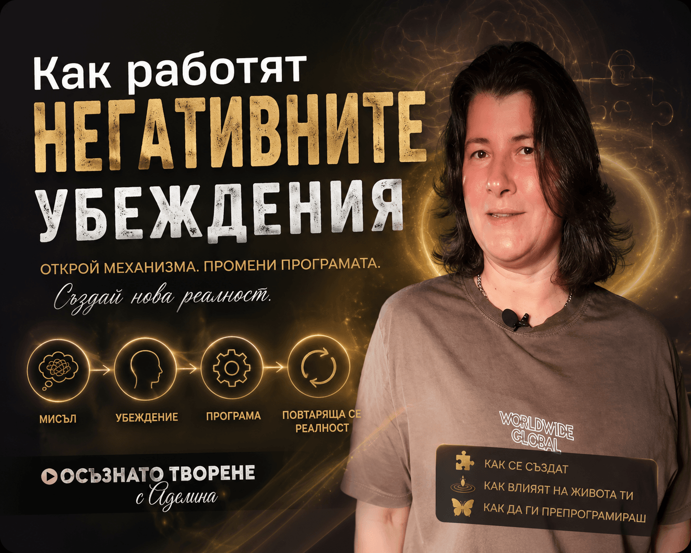 Механизмът зад негативните убеждения – онлайн курс с Аделина Димитрова