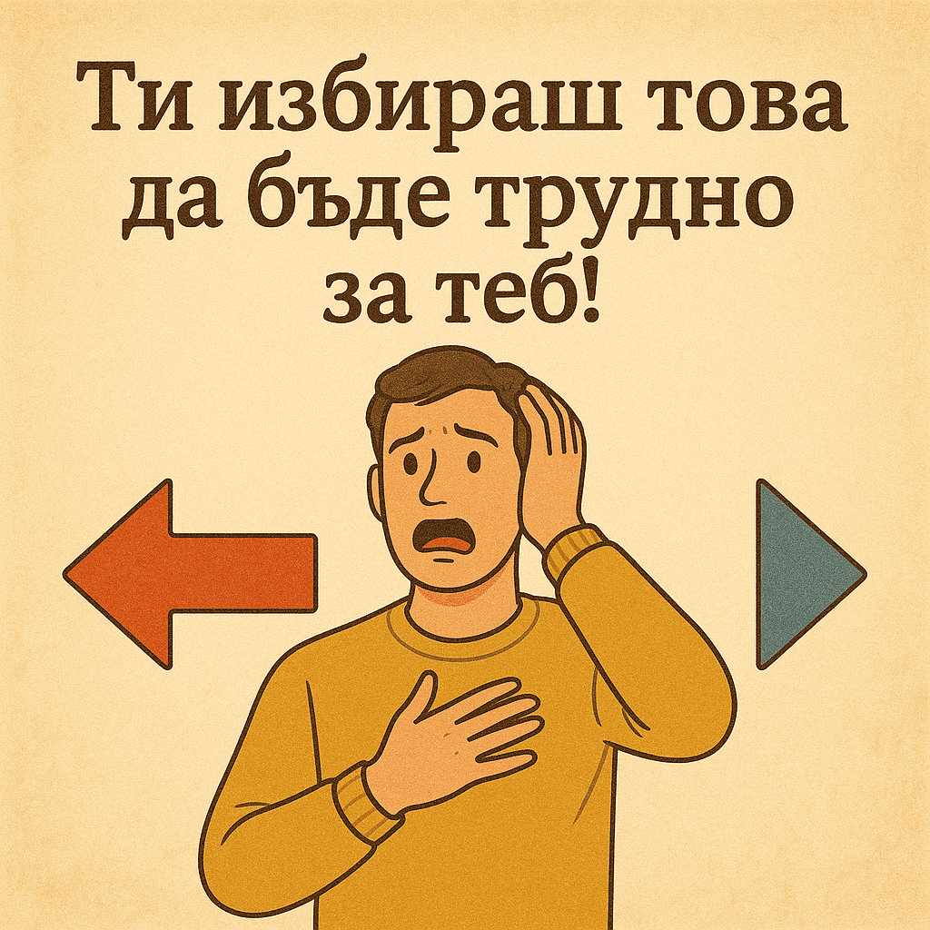 Ти избираш това да бъде трудно за теб!