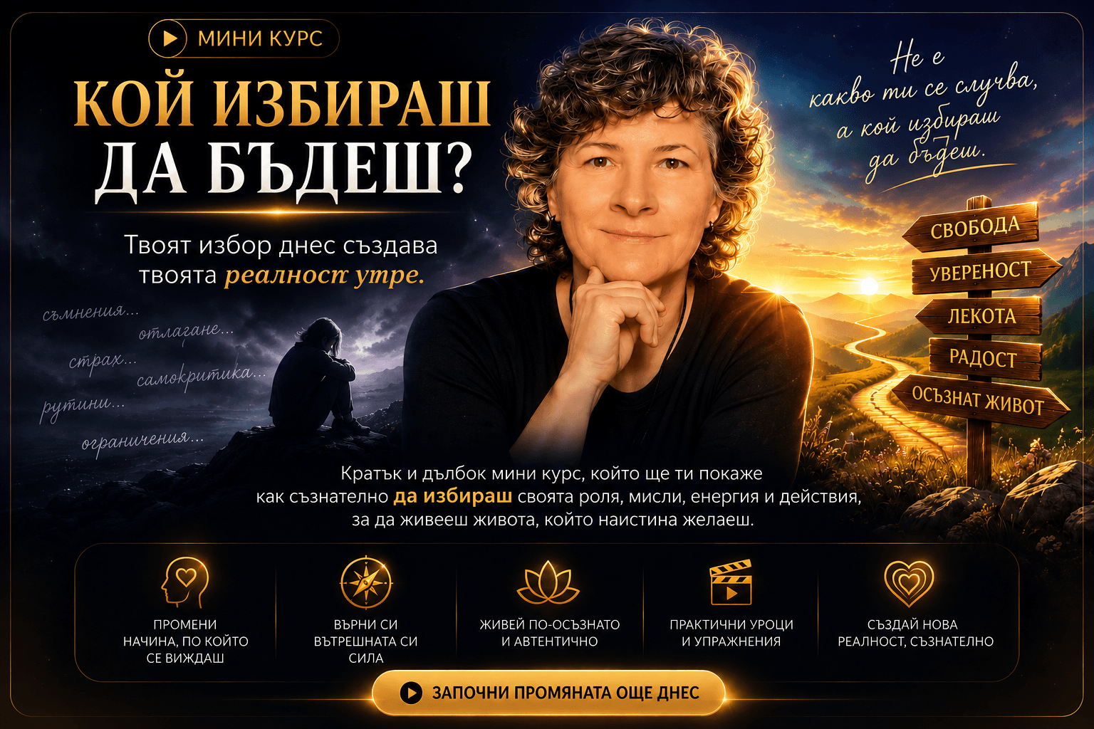Кой избираш да бъдеш? – 7 дни до новата ти идентичност 1 кой избираш да бъдеш2 мини курс